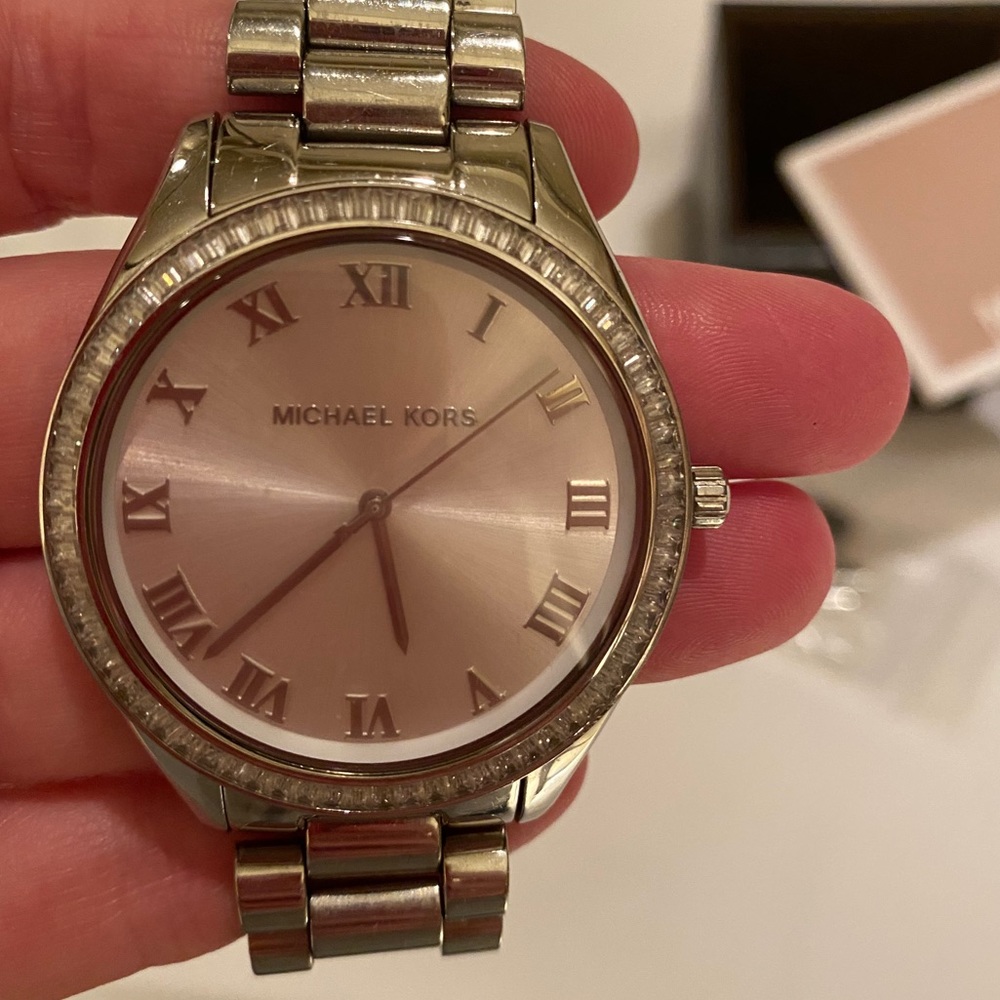 Michael Kors Crystal & Silver Watch